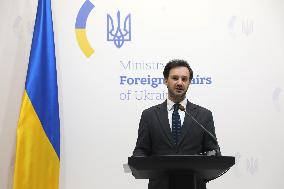 Briefing of Ukraines Foreign Ministry spokesperson Heorhii Tykhyi in Kyiv